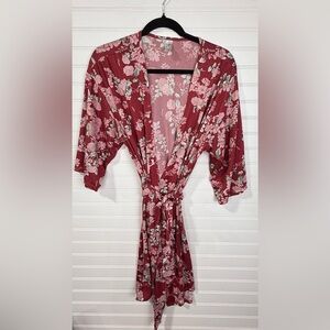 Flora floral bathrobe. Size Small